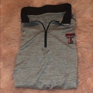 Texas Tech dry-fit material quarter zip
